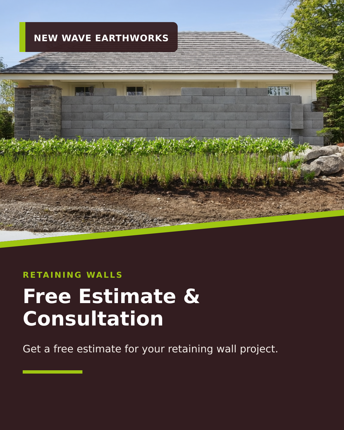 Generated 4:5 Get Your Retaining Wall Estimate - New Wave Earthworks